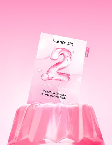 numbuzin No.2 Rose PDRN Collagen Plumping Sheet Mask (5 Masks)